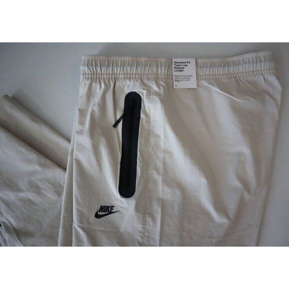 Nike Tech HM8241-104 Men's Sz 2XL Beige Standard Fit Tapered Woven Pants - Picture 15 of 16
